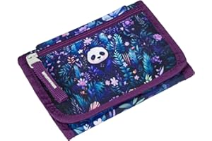 Baagl Brustbeutel Kinder - Geldbörse für Mädchen - Geldbeutel, Mini Portemonnaie, Kleingeld Münzbörse (Jungle Panda)