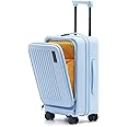 MOKOBARA The Transit Cabin Pro Luggage Small Cabin Size German Makrolon Poly-Carbonate Hard Sided 8 Hinomoto Wheels Suitcase for Travelling (Shy Blue)