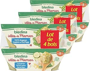 Bledina Idees De Maman Repas Bebe Des 8 Mois Legumes Poissons 12x0g Amazon Fr Epicerie