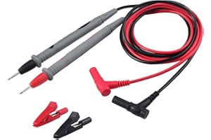 AMTOVL Multimeter Test leads, Alligator Clips Multitester Test Lead Kit Set 1000V 10A Test Lead Probe wtih 60V 10A Alligator Clips