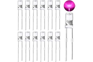 LEDWEKEI 120 piezas de diodo LED de 3 mm de alto brillo LED transparente diodos emisores de luz bombilla lámpara LED, superficie cóncava cilíndrica lisa de 3 mm (rosa)
