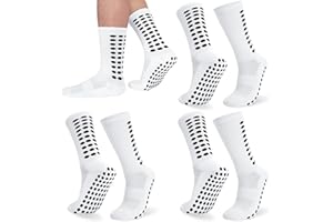 Zuimei 3 Pairs Football Grip Socks for Men, Grip Socks Football Socks Anti-slip Sports Socks for Football Basketball Soccer Volleyball Yoga Running Trekking Hiking