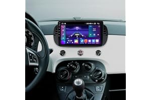 ACAVICA Autoradio per Fiat 500 2007-2015 Android 14 2+64GB - Schermo 9" 1280x800 con Wireless CarPlay Android Auto - GPS Navigatore, Bluetooth 5.0, WiFi, DSP, Touchscreen