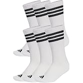 adidas Unisex Classic Cushion Socks 3 Stripes Essentials (6 Pairs)