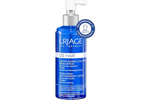 Uriage DS Hair Lotion Antipelliculaire - Cuir Chevelu Irrité, Squames, Démangeaisons avec Pellicules Sévères - Tous Types de Cheveux dont Locs - Piroctone Olamine, Huile de Cade - Sans Parfum - 100ml