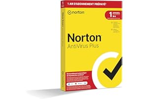 Norton Antivirus Plus 2026| 1 Appareil| 1 An d'Abonnement en renouvellement automatique |Envoi par la poste