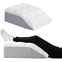 Back Pain Relief Pillow 3-Piece Adjustable - 7" & 12" Height, Memory Foam, For Acid Reflux, Back Pain, Snoring Bed Wedge Pillow Set