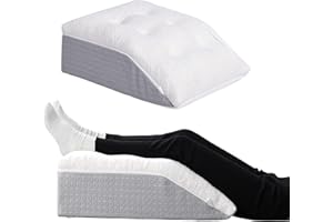 HAVARGO Venenkissen Beinhochlagerungskissen aus Memory Foam, Beinkissen zur Entlastung, Lagerungskissen mit abnehmbaren Bezug,Dual Layer Beinkissen zum Schlafen
