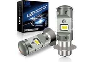 SHINYY 2PCS Bombillas P15D H6M LED para Faros de Moto con Base P15D-25-1, CSP Chips 12V 6500K Blanco Lámparas LED P15D H6M para Luces Altas o Bajas para Yamaha, ATV YFZ YFM Raptor Tractor Scooter