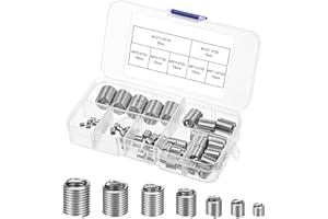 Bczhieulw 60 PCS Set di inserti filettati auto-taglianti per la riparazione dell'industria della lavorazione dei metalli e della plastica