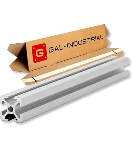 Profilo in alluminio di design, 20 x 20 l, 2 scanalature nascoste a 180 gradi, tipo B, scanalatura 6 (leggera), argento anodizzato. Profilo in alluminio 20 x 20, 2240 mm