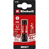 Orijinal Einhell Darbeli Bit Seti, 2 Par&ccedil;a, 50 mm, PH3 (S2 &Ccedil;elik, Torsiyon B&ouml;lgesi, Verimli G&uuml;&ccedil; Aktarımı, Kırmızı Renk Halkas