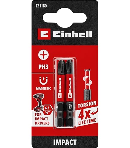 Orijinal Einhell Çift Torsiyonlu Darbeli Bit Seti, 2 Parça, 60 mm