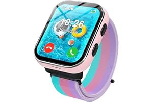 PTHTECHUS Smartwatch dla dzieci 4G, zegarek dziecięcy z funkcją połączenia telefonicznego, kilka stylów pulpitu do wyboru, dwukierunkowe połączenia, aparat, MP3, SOS, karta edukacyjna, prezent dla