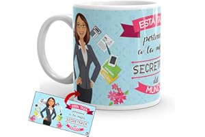 Kembilove Taza de Café de la Mejor Secretaria del Mundo – Taza de Desayuno para la Oficina – Taza de Café y Té para Profesionales – Taza de Cerámica Impresa – Tazas de Jefe de 350 ml para Secretarias