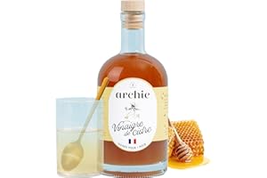 ARCHIE & COMPAGNIE Archie, Vinaigre de cidre au Miel Biologique, 100% pur et naturel certifié Ecocert. Rituel naturel. Convient au régime végétarien. Savoir-faire artisanal. Made in France