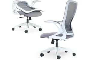 Tervo Model U | Folding Office Chair for Small Spaces | Ergonomic Design with High Rebound Mesh | Computer Desk Chair for Gaming | For Adults & Kids | Foldable & Compact with Flip Up Arms