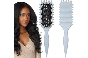WBENG Cepillo para pelo rizado, cepillo para definir rizos 2024, cepillo para definir rizos, para peinar y dar forma a hombres y mujeres (Light Blue)