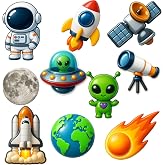 Profession (Astronaut Themed Fridge Magnet Set of 10 | Space & Galaxy Magnets for Kids Learning | Fun Refrigerator Magnets fo