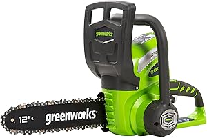 Greenworks Motosierra de batería G40CS30, Li-Ion 40V 4,2 m/s velocidad de la cadena 30 cm longitud de la espada, 120 ml volumen del depósito de aceite mango completo sin batería y cargador