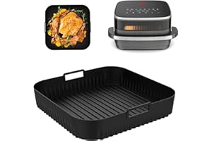 BAFIWU Molde Silicona Freidora de Aire para Moulinex Easy Fry XL Surface, Moldes Air Fryer Silicona para Tefal Easy Fry XL Surface, Bandeja Silicona Air Fryer Recipiente Air Fryer Accesorios