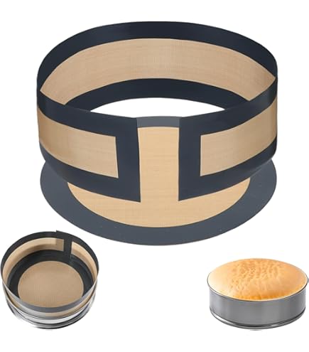 LIFKOME Siliconen bakmat, rond, 25,4 cm, anti-aanbaklaag, hittebestendig, voor oven, magnetron en airfryer, herbruikbare bakmat voor koekjes, pizza groenten