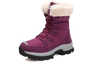 VLOOKST Botas de Senderismo Mujer Impermeable Zapatillas de Senderismo Invierno Calentar Forrado Botas de Nieve Aire libre Antideslizante Zapatillas Deportivo Snow Boots Botas de Trekking 37-43EU