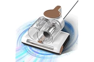 Lambluefly Milbensauger für Matratzen, 15KPA Milbensauger mit UV Licht 60°C & Ultraschall, 700W Milbenstaubsauger, Doppelter Staubbecher, Walzenbürste aus Metall, entfernt 99,99% Allergene von Betten