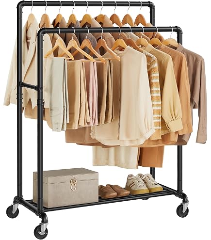 King Collection s1407132 Portant Simple Extensible avec Roues, 82,5/125 x 42 x 100/170H