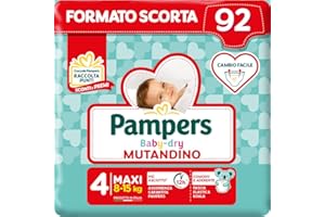 Pampers Baby Dry Mutandino Maxi, 92 Pannolini, Taglia 4 (8-15 Kg)