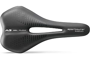 ‎SELLE ITALIA Selle Italia A3 GEL FLOW - Siodełko do roweru szosowego, z żelem, anatomicznym otworem, wodoodporne i odpowiednie do wszystkich typów rowerów - Czarny