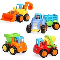 Jouet Voiture Enfant 2 Ans, 4 Pcs Voiture Jouet Avion Dessin Animé Pour