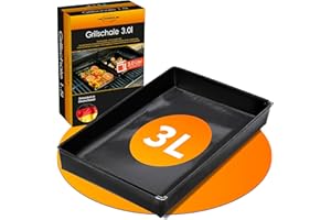 Durandal Grillschale für den Grill und Backofen - Grillmatte für Gasgrill & Holzkohlegrills mit Antihaftbeschichtung - Barbecue schale einfache Reinigung - Grill zubehör - Grillpfannchen - Grillpfanne