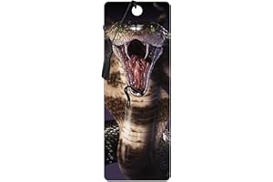 3D LiveLife Marque-page - Cobra de Deluxebase. Marque page Serpent avec illustrations 3D lenticulaires sous licence de l'artiste renommé David Penfound