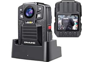 CAMMHD V8 Pro 32GB 2160P Body Cam 42MP wasserdicht Loop-Aufnahme 2 * 2200mAh Batterien mit 10 Stunden Bodycam körperkamera Polizei mit tragbarer Audio- und Videoaufzeichnung für die Tagungen/Wandern