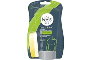 Veet Men's Hair Removal Cream 150 ml with Sponge, Quick & Effective Shower Solution, Hydrating, Dermatologically Tested, Smooth Skin, Easy Application, Ideal for Sensitive Areas