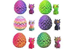 MOAZIFI Drachenei mit Drache, 6er Set Dracheneier mit 3D Drachen, Spielzeug für Kinder 3-10 Jahre, Kreatives Geschenk für Geburtstag und Weihnachten, Dekoration für Kinderzimmer