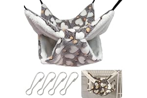 LINGJIA Jeux pour Hamsters, Cage Cochon d'Inde, Cochons d'Inde, Accessoires pour Hamsters, Hamac pour Lapins Chinchilla, Hamac en Peluche pour Écureuils, Chinchilla, Lapins, Petits Animaux