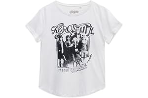 Cotton Soul Aerosmith 77 Tour moda damska koszulka, vintage biała