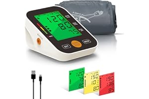 P PANACARE Blood Pressure Monitors Upper Arm,PANACARE Automatic Blood Pressure Machine 4.2'' Large Display with Backlight/Arrhythmia/Adjustable Large Cuff 22-42cm/ 2 Users,Accurate Digital Blood Pressure Monitor