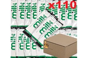 AB.GROCERIES 110x Semi-Skimmed UHT Milk 10ml Individually Wrapped Sticks Portions Sachets Lakeland