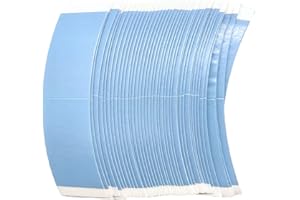 MORJCG 40PCS Wig Tape, Hair Glue, Wig Glue, Wig Tape Double Sided Extra Strong, Wig Glue, Hair Extension Tapes, Water-Proof Strong Adhesive Double Sided Lace, Toupee Tape, for Fixing Wigs (Blue)
