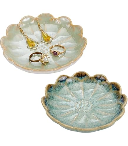 Bandeja Con Forma De Mano Para Joyas – Plato Decorativo De Cerámica Para Anillos, Pendientes Y Accesorios De Baño O Tocador