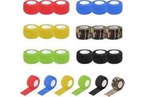 EZ Tattoo Grip Tape - 24pièces (2.5cm x 4.5m) Ruban adhésif auto-adhésif élastique Rouleau de bandage pour machine de tatouage Grip Accessoires Fournitures de tatouage (Mixed Color)