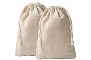 HERZWILD 20 * 30cm säckchen 12stk baumwollsäckchen Beutel mit Kordelzug geschenksäckchen Jutebeutel für Hochzeit Party (20 * 30cm)