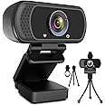 Webcam HD 1080p Web Camera, webcam con microfono, videocamera desktop per laptop Video webcam Widescreen a 110 gradi, webcam 