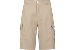 Mountain Warehouse Lakeside Mens Shorts - 100% Durable Twill Cotton Cargo Shorts, Durable Shorts, 6 Pockets - for Walking, Running, Hiking & Camping Beige 44W