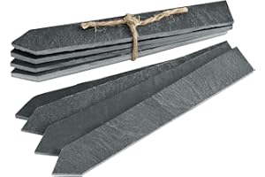 Gardenmate - Set Di 8 Etichette Per Piante In Ardesia M 15 X 2 Cm