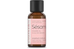 Essenciales - Aceite Vegetal de Sésamo, 100% Puro y Natural, 30 ml | Aceite Vegetal Sesamum Indicum, 1ª Presión Frío
