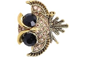 JANZOOM Jacksing Broche Chouette, élégante Broche Chouette Mignonne Vintage Belle pour Les Vacances pour Les Mariages pour Les fêtes(Or Ancien)